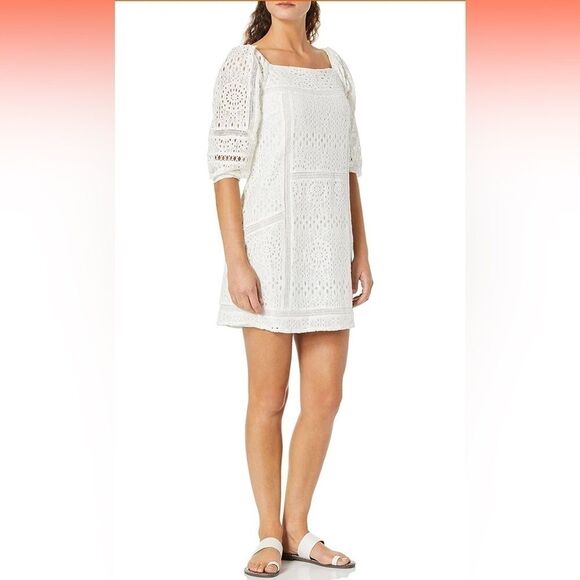 Adelyn Rae Dresses & Skirts - Adelyn Rae White Crocheted Fairy Boho Croquette Dress. Size Medium.